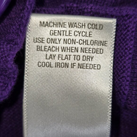 Dress Barn Womens Purple Cardigan Sweater Sz M Shrug Bolero Crop Casual Office - Picture 8 of 8